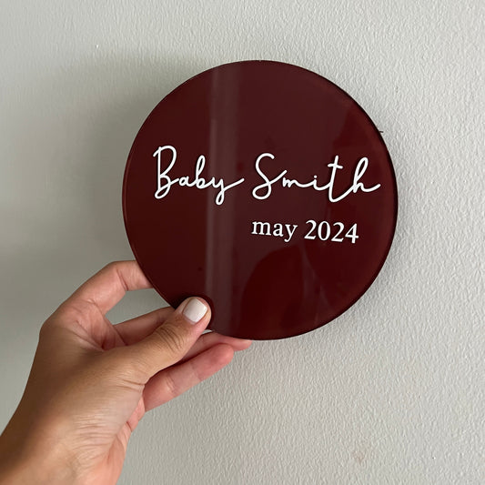 Personalized pregnancy announcement sign